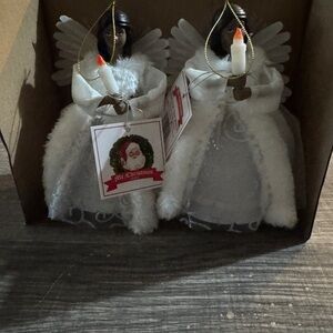 Elegant White Angel Christmas Ornaments